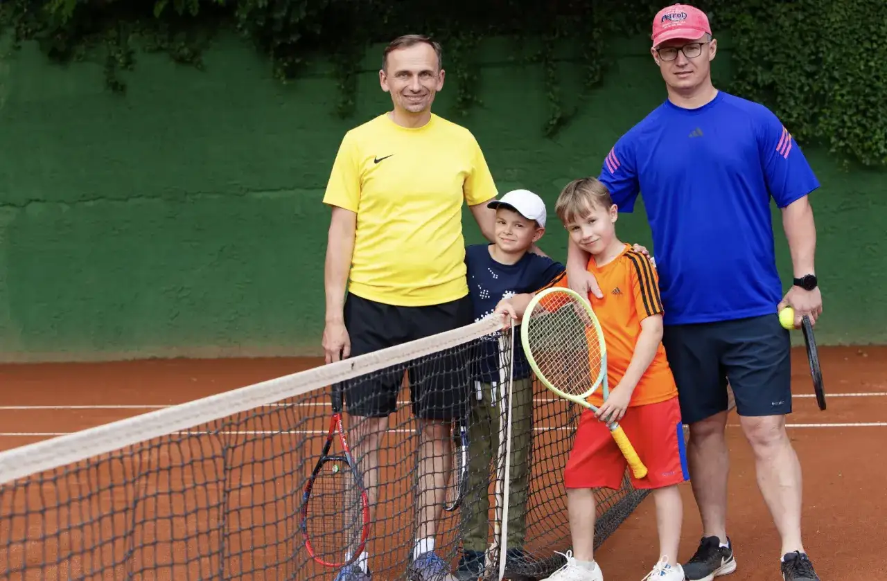 zdjęcie z treningu na obozie rodzinnym